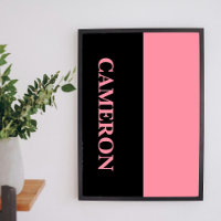 Tendência 2 cores | Nome | Rosa Preto e Salmão