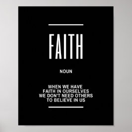 Poster Tendo uma citação inspiracional FAITH