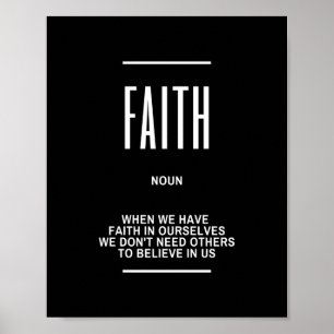 Poster Tendo uma citação inspiracional FAITH