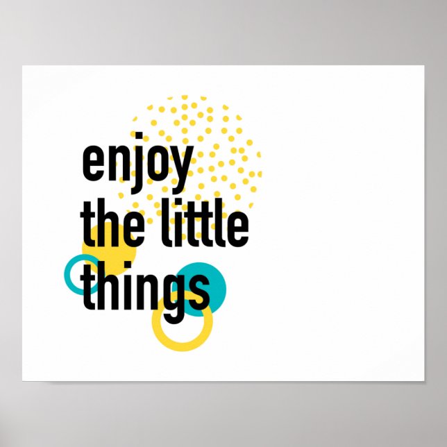 Poster Tendy, design de felicidade de Aproveitar as Coisa (Frente)