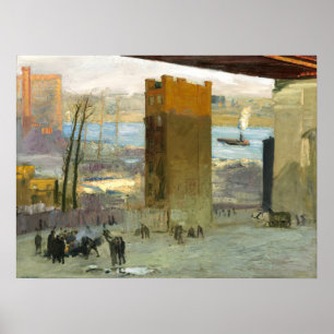 Poster Tenement solitário - George Bellows Fine Art Poste