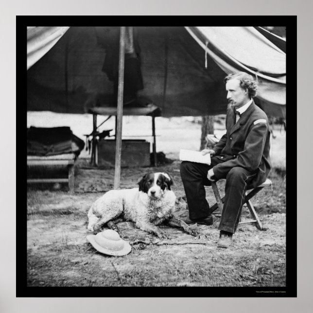 Póster Tenente George A. Custer & Dog na Península, VA 18 (Frente)