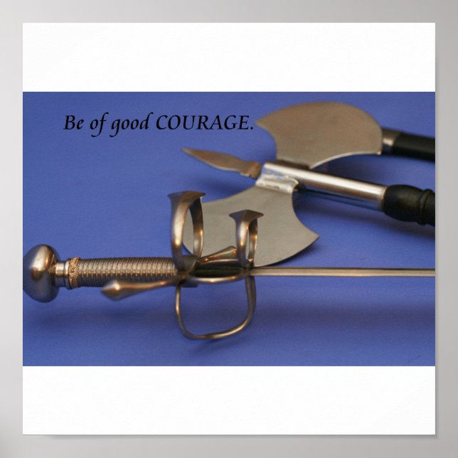 Poster "Tenha boa coragem" (Frente)