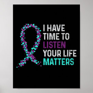 Poster Tenha Tempo Para Ouvir Awarenes Suicidas Na Saúde 