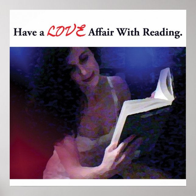 Póster Tenha um caso de amor com a leitura (Frente)