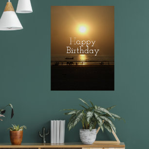 Poster Tenha um Feliz Aniversário Abencoado Design Arte O