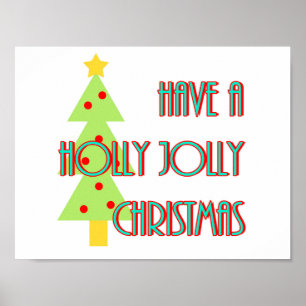 Póster Tenha um meio século de Natal sagrado moderno