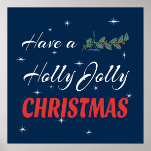 Póster Tenha um Natal Holly Jolly