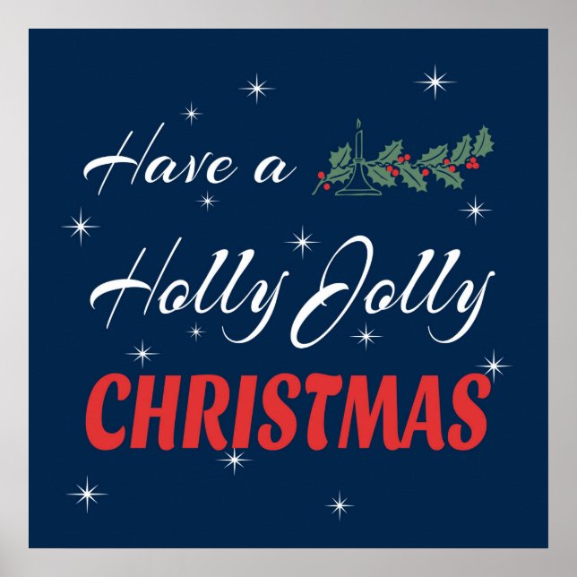Póster Tenha um Natal Holly Jolly (Frente)