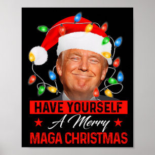 Poster Tenha Um Natal Mega Alegre Santa Engraçado T