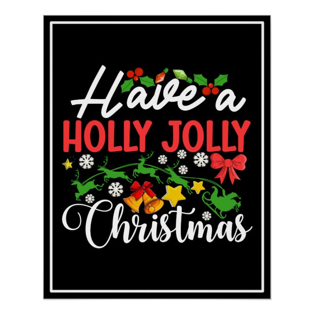 Póster Tenha Uma Holly Jolly Natal-86096 (Frente)