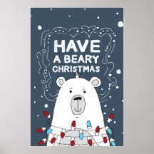 Tenha uma ilustração do Urso Polar de Natal Beary