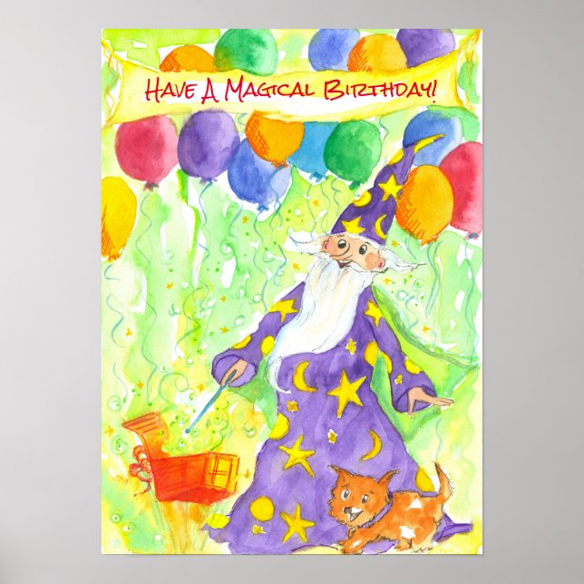 Póster Tenham Crianças De Aniversário Mágico (Frente)