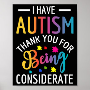 Poster Tenho Autismo Autista Para Crianças