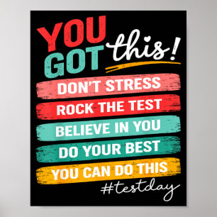 Poster Tenho Este Dia De Teste De Avaliação Estadual Prof