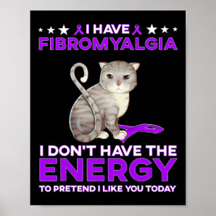 Poster Tenho Fibromialgia Não Tenho A Energia 1 