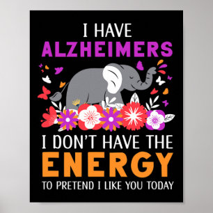 Poster Tenho Heimerheimers Não Tenho A Energia Cerebral