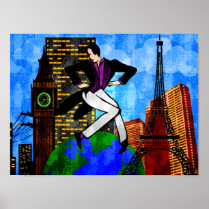 Póster Tenho O Mundo Aos Meus Pés (Impressão De Arte Bela