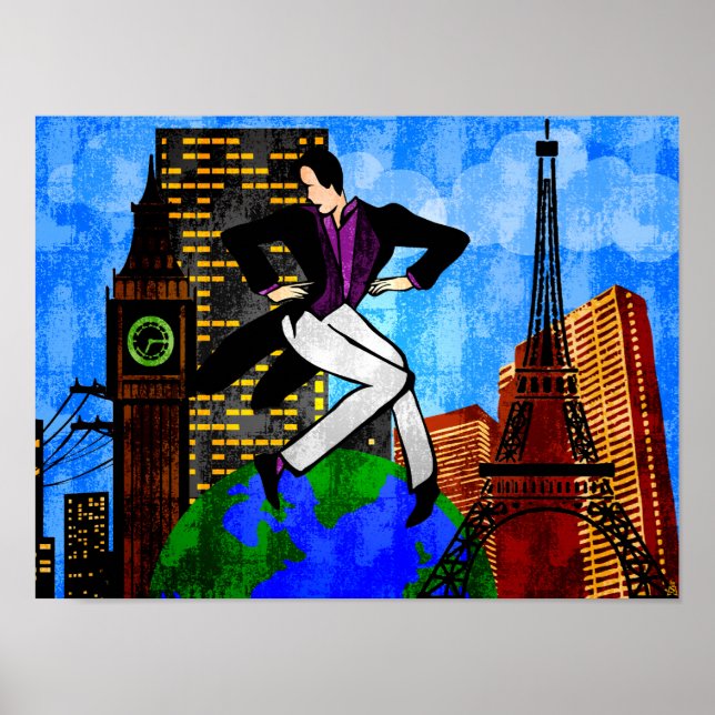 Póster Tenho O Mundo Aos Meus Pés (Impressão De Arte Bela (Frente)