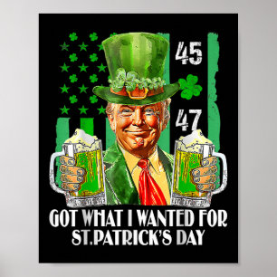 Poster Tenho O Que Queria Para O Dia de São Patrício Engr
