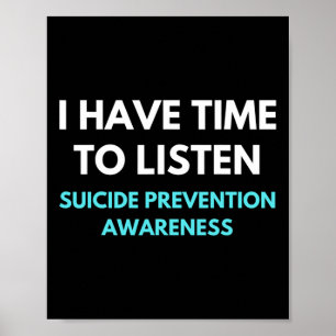 Poster Tenho Tempo Para Ouvir A Consciência Da Prevenção 