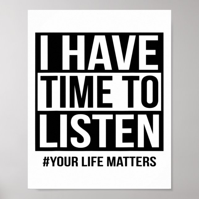 Poster Tenho Tempo Para Ouvir Seus Problemas De Vida (Frente)