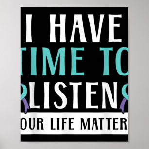 Poster Tenho Tempo Para Ouvir Sua Vida Como Saúde Mental