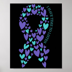 Poster Tenho Tempo Para Ouvir Suicídio Com Saúde Mental