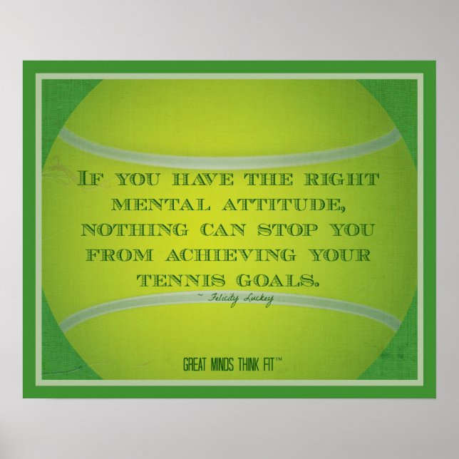 Poster Tênis Ball and Quote 003 (Frente)