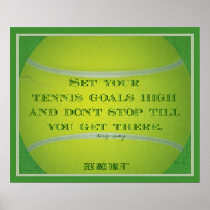 Poster Tênis Ball and Quote 004
