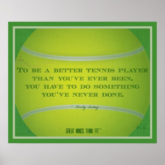 Póster Tênis Ball and Quote 007 (Frente)