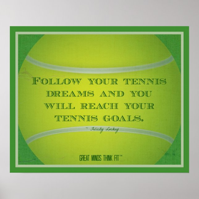 Póster Tênis Ball and Quote 018 (Frente)