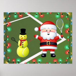 Poster Tênis Ball Snowman e Natal Natal