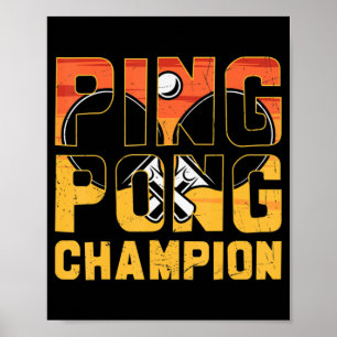 Poster Tênis da Mesa do campeão de pinos