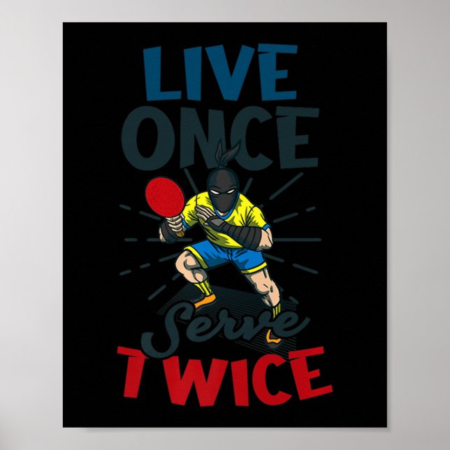 Poster Tênis de Design de Mesa de servidor duplo ao vivo (Frente)