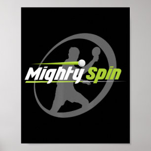 Poster Tênis de Mesa de Pinos do Ping do MightySpin
