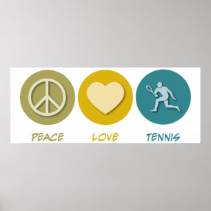 Póster Tênis do amor da paz
