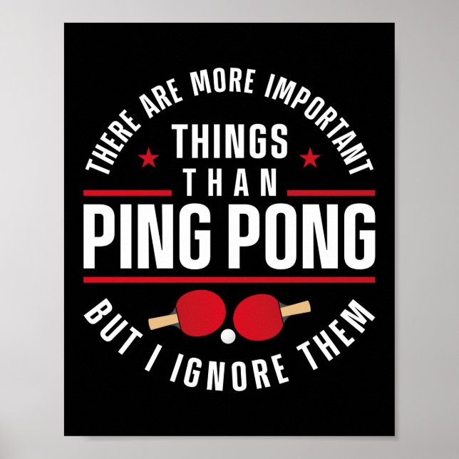 Poster Tênis Ping Pong Mesa Há Mais Importância (Frente)