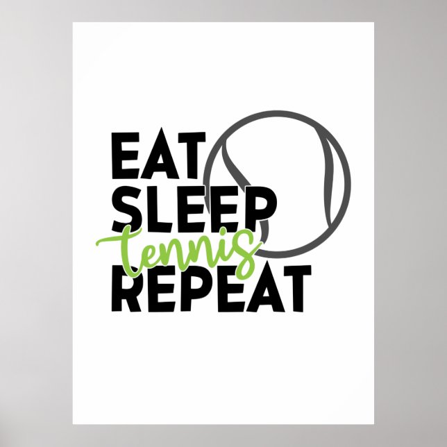 Poster Tênis Player | Repetir o Tênis de Sono (Frente)
