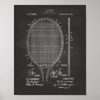 Tênis racket 1916, arte patenteada - quadro