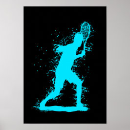 Poster Tenista - Arte em Aquarela Abstrata