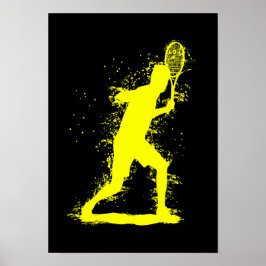 Poster Tenista - Arte em Aquarela Abstrata