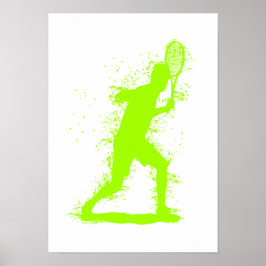 Poster Tenista - Arte em Aquarela Abstrata