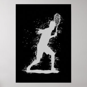 Poster Tenista - Arte em Aquarela Abstrata