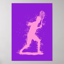 Poster Tenista - Arte em Aquarela Abstrata