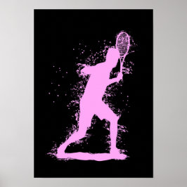 Poster Tenista - Arte em Aquarela Abstrata