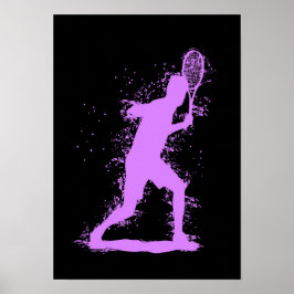 Poster Tenista - Arte em Aquarela Abstrata