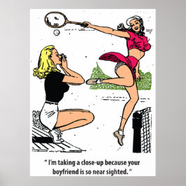 Poster Tenista Bonita, Humor, Vintage