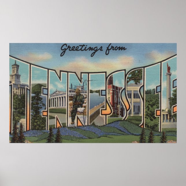 Póster Tennessee (Colinas de grama azul) (Frente)