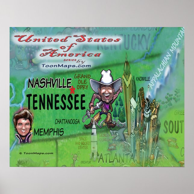 Póster Tennessee EUA (Frente)